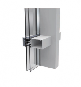 ECW-50 aluminium curtain wall cross section.