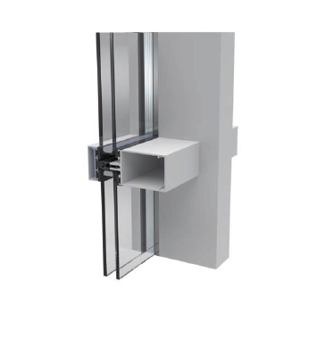 ECW-50 aluminium curtain wall cross section.