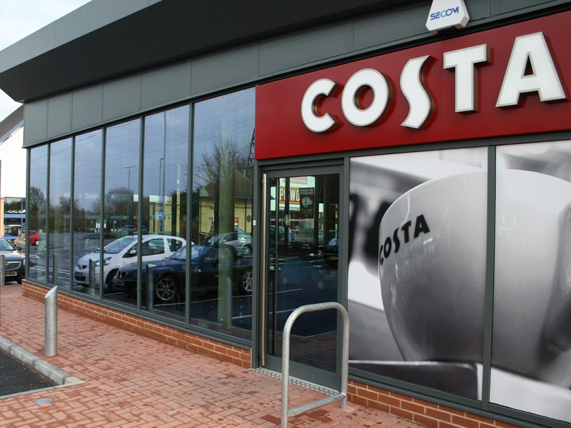 A KSF shop front being used by Costa coffee