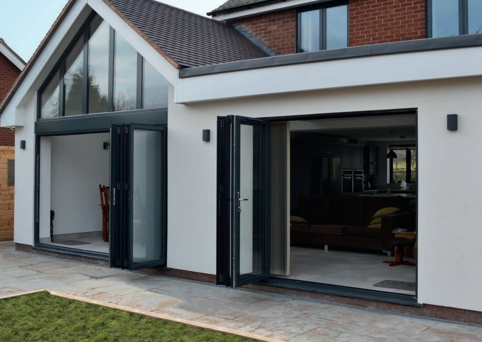 Example of Xlafold doors on home