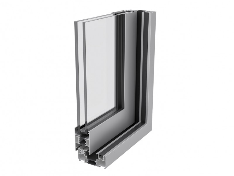 Aluminium sliding door profile.