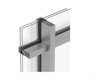 Corner cross of aluminium curtain wall.